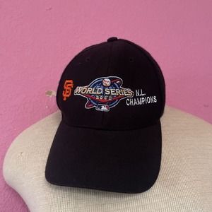 2002 World Series San Francisco Giants Cap Hat Black Embroidered